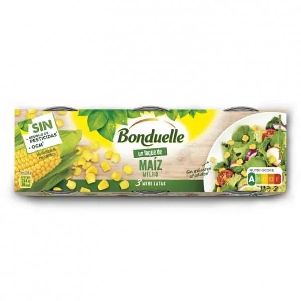 Maíz dulce "Un Toque de" BONDUELLE, pack 3x70 g - 0.21 kg - Imagen del producto en Findit