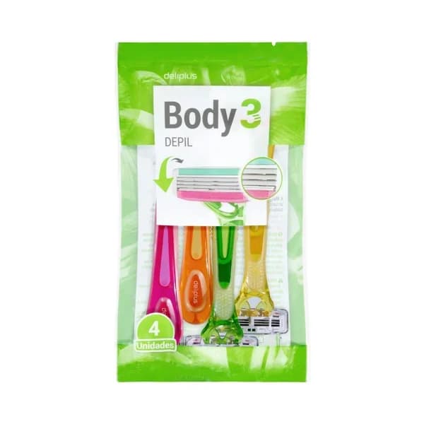 Maquinillas depilación Deliplus Body 3 hojas - 4 ud - Imagen del producto en Findit