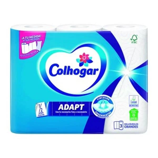Papel de cocina Adapt 3 rollos - 1 ud - Imagen del producto en Findit
