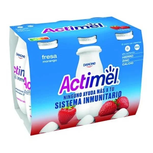 Yogur líquido con fresa 6x100 g - 0.6 kg - Imagen del producto en Findit