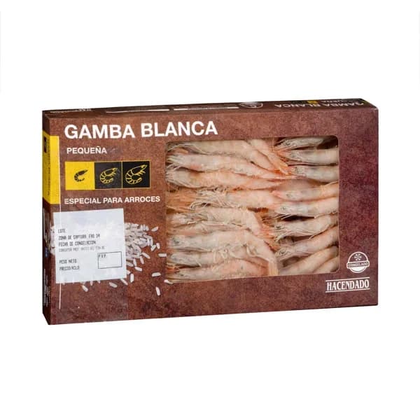 Gamba blanca pequeña Hacendado congelada - 1.12 kg - Imagen del producto en Findit