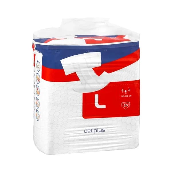Pañal adulto talla L Deliplus - 20 ud - Imagen del producto en Findit