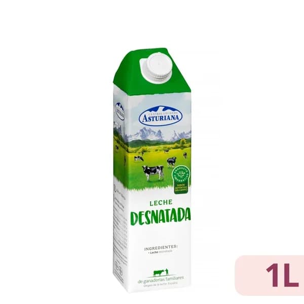 Leche desnatada Asturiana - 1 l - Imagen del producto en Findit