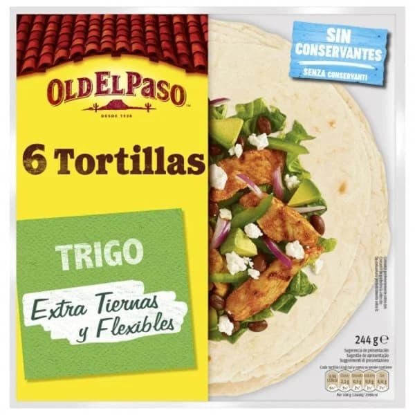 Tortillas de trigo Old El Paso bolsa 244 g - 0.24 ud - Imagen del producto en Findit
