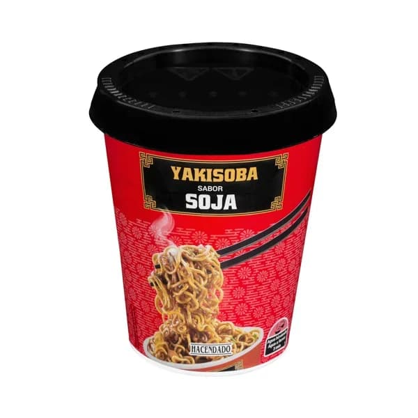 Fideos orientales Yakisoba sabor soja Hacendado - 0.08 kg - Imagen del producto en Findit