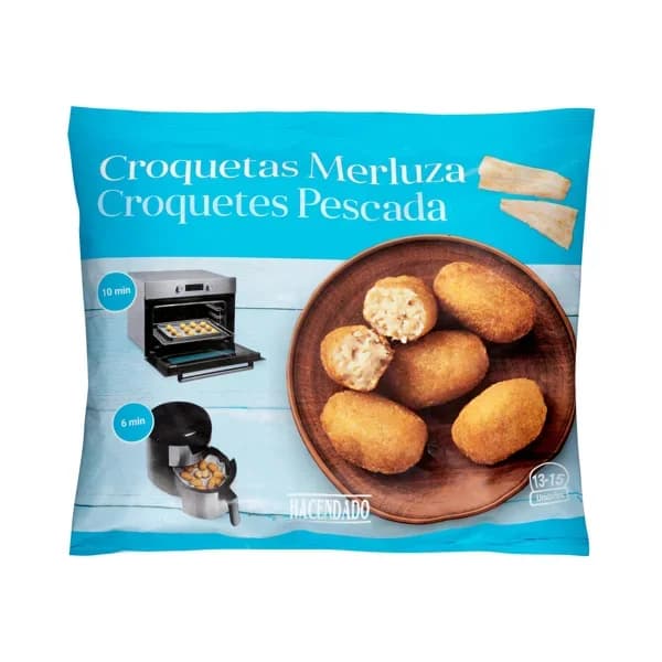 Croquetas de merluza Hacendado ultracongelados - 0.35 kg - Imagen del producto en Findit