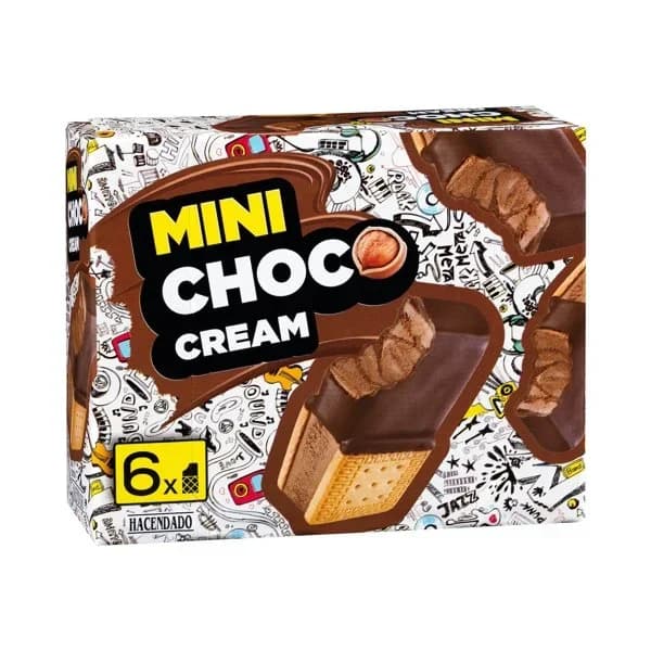 Helado mini sándwich choco cream Hacendado - 0.51 l - Imagen del producto en Findit