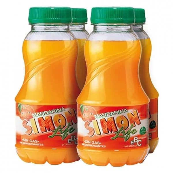 Refresco de mandarina SIMON LIFE, pack 4x20 cl - 0.8 l - Imagen del producto en Findit