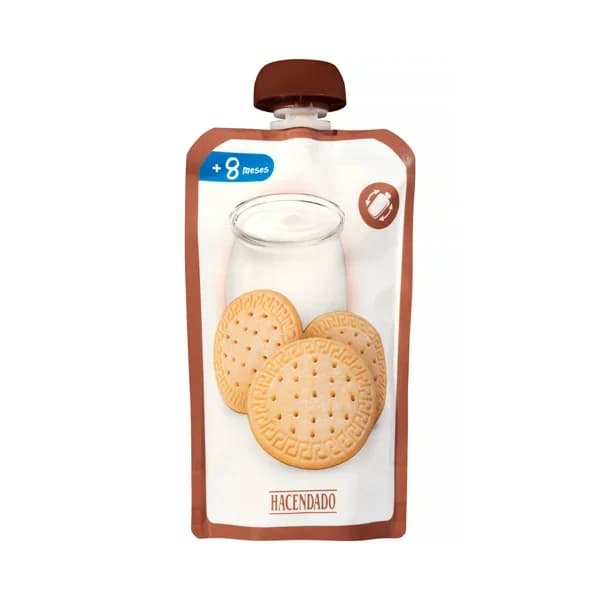 Postre lácteo infantil de galleta Hacendado +8 meses - 0.1 kg - Imagen del producto en Findit