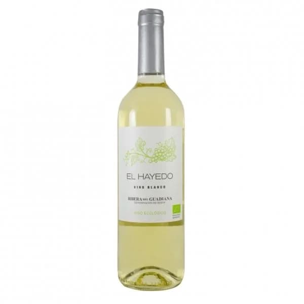 Vino blanco joven ecológico El Hayedo D.O. Ribera del Guadiana Vendimia Seleccionada 75 cl. - 1 ud - Imagen del producto en Findit
