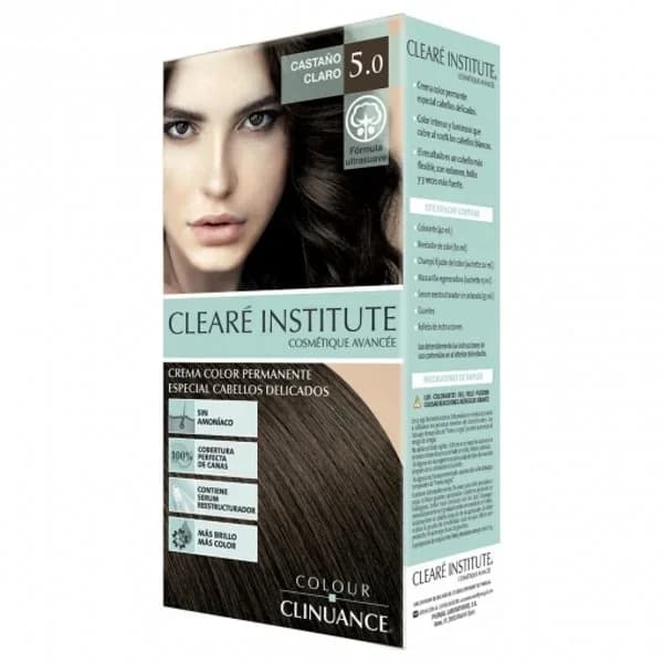 Coloración permanente sin amoniaco cabellos delicados nº 5.0 castaño claro Colour Clinuance Clearé Institute 1 ud. - 1 ud - Imagen del producto en Findit