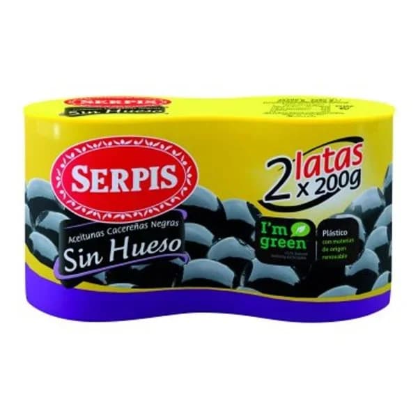 Aceituna negra sin hueso 2x200 g - 0.17 kg - Imagen del producto en Findit