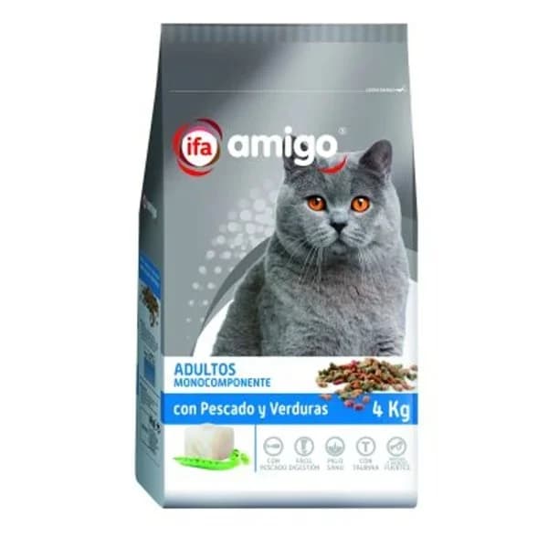 Pienso para gatos con pescado y vegetales 4 kg - 3.99 kg - Imagen del producto en Findit