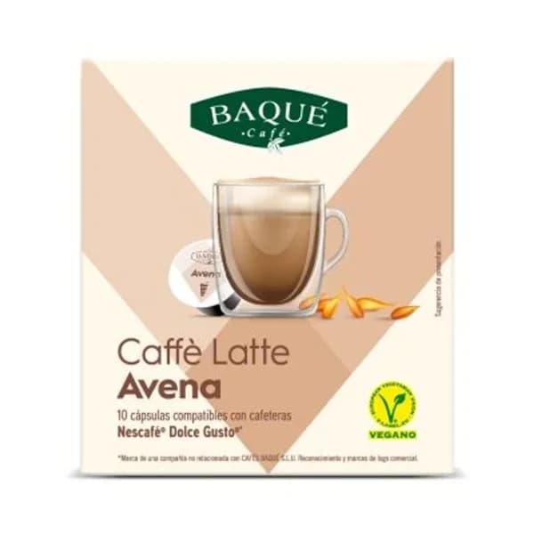 Café con avena compatible Dolce Gusto BAQUÉ, caja 10 monodosis - 9.97 ud - Imagen del producto en Findit