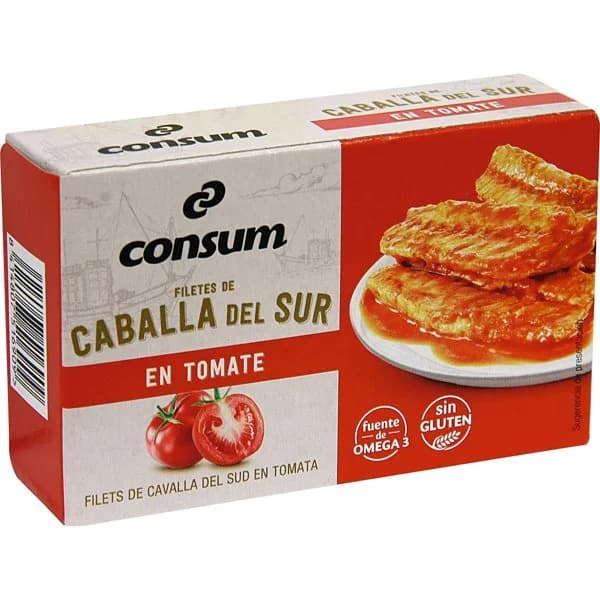 Filetes de Caballa con Tomate Lata - 0.08 kg - Imagen del producto en Findit