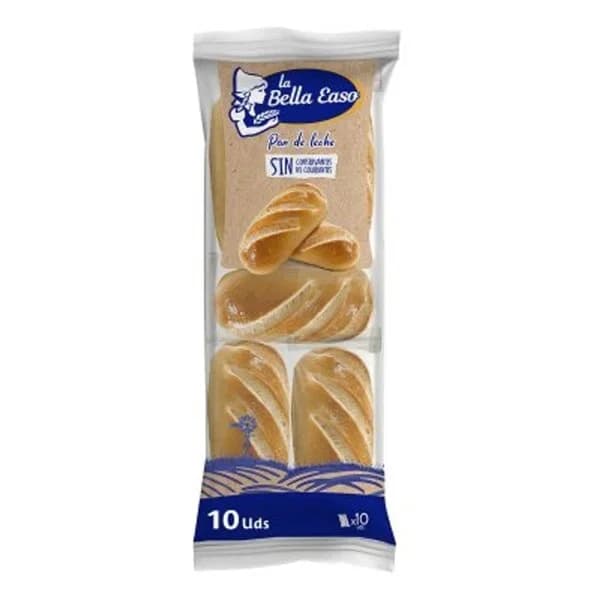 Pan de leche LA BELLA EASO, 10 uds, paquete 350 g - 0.35 kg - Imagen del producto en Findit