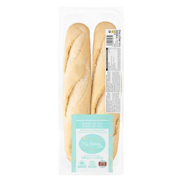 2 Baguettes para hornear - 0.3 kg - Imagen del producto en Findit