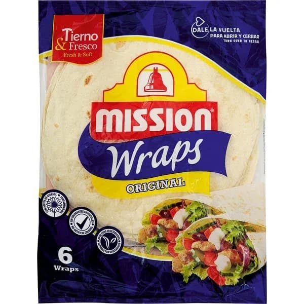 Tortillas Trigo Wraps Original - 0.22 kg - Imagen del producto en Findit