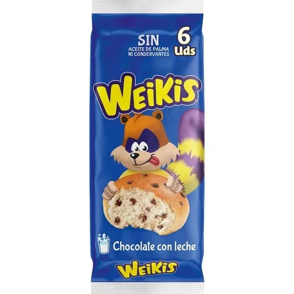 Bollo con Pepitas de Chocolate con Leche 6UD - 0.24 kg - Imagen del producto en Findit