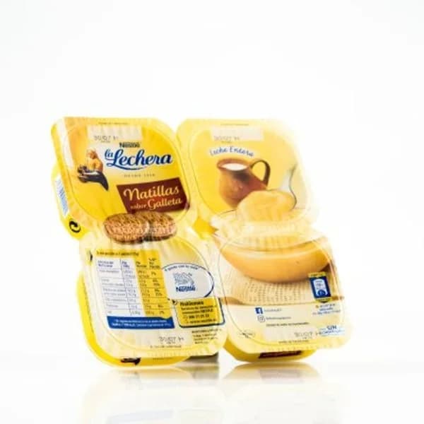 Natillas sabor galleta LA LECHERA, pack 4x115 g - 0.46 kg - Imagen del producto en Findit