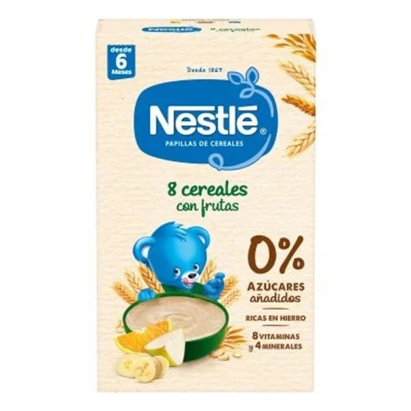 Papilla 8 cereales con frutas NESTLÉ, caja 475 g - 0.48 kg - Imagen del producto en Findit