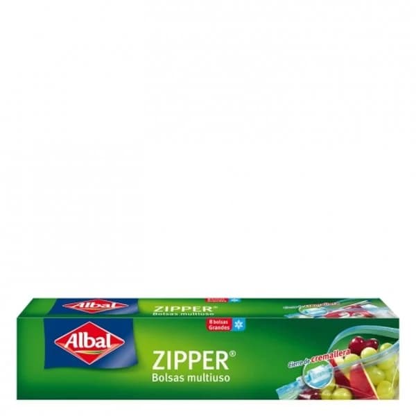 Bolsas multiuso zipper 3 litros ALBAL, caja 8 uds - 3.81 ud - Imagen del producto en Findit