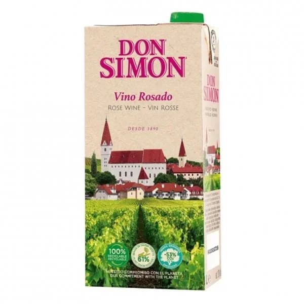 Vino rosado de mesa Don Simón brik 1 l. - 1 l - Imagen del producto en Findit