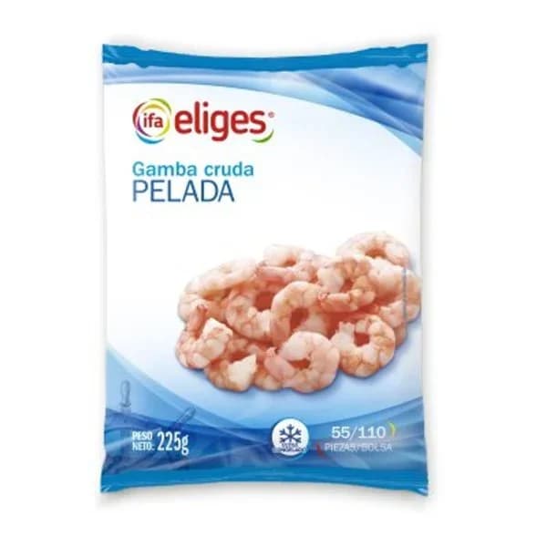 Gamba cruda pelada 55/110 congelada 225 g - 0.22 kg - Imagen del producto en Findit