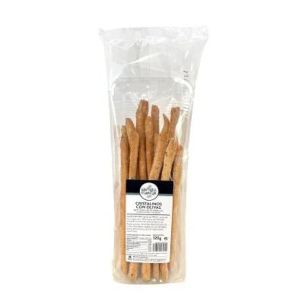 Bastones de pan cristal con oliva negra 120 g - 0.12 kg - Imagen del producto en Findit
