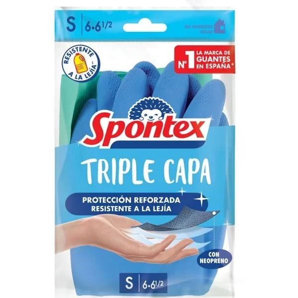 Guante triple capa talla s SPONTEX, paquete 1 par - 1 ud - Imagen del producto en Findit