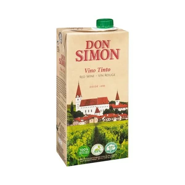 Vino tinto de mesa Don Simón brik 1 l. - 1 l - Imagen del producto en Findit