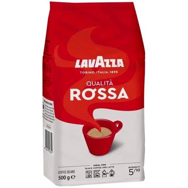 Café en grano natural Qualitá Rossa LAVAZZA, paquete 500 g - 0.5 kg - Imagen del producto en Findit