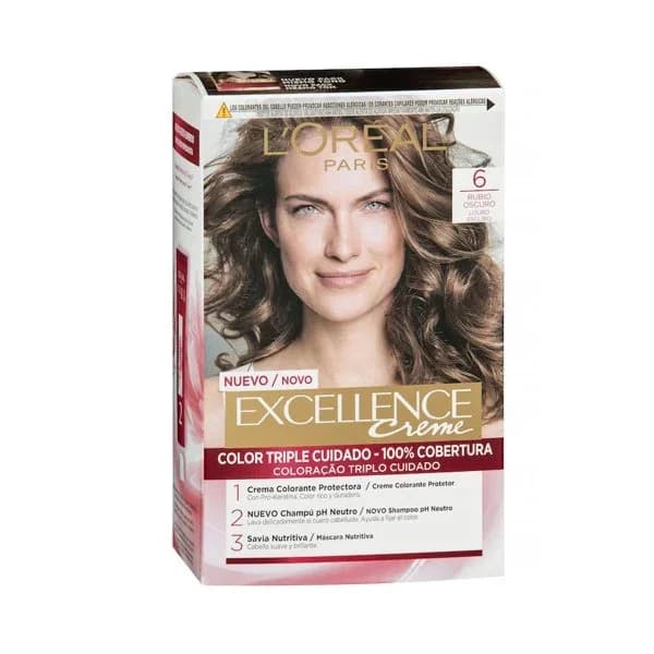 Tinte creme nº 6 Rubio Oscuro L'Oréal Excellence 1 ud. - 1 ud - Imagen del producto en Findit