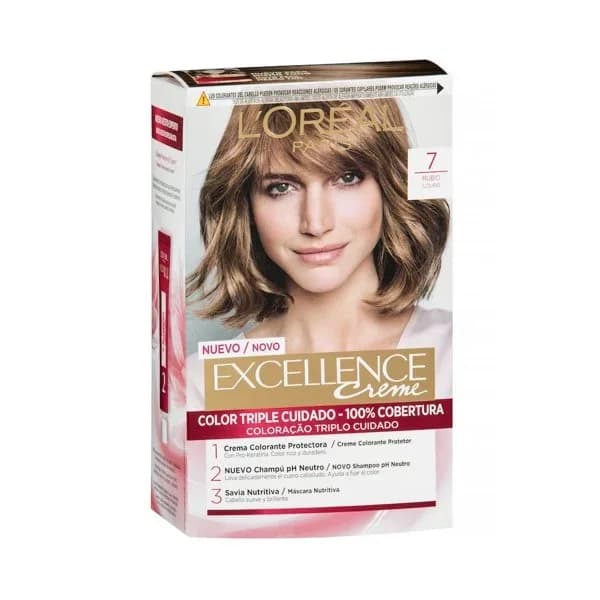 Tinte creme nº 7 Rubio L'Oréal Excellence 1 ud. - 1 ud - Imagen del producto en Findit