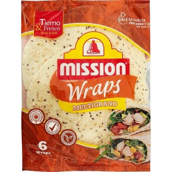 Tortillas Trigo Wraps Multigrano - 0.22 kg - Imagen del producto en Findit