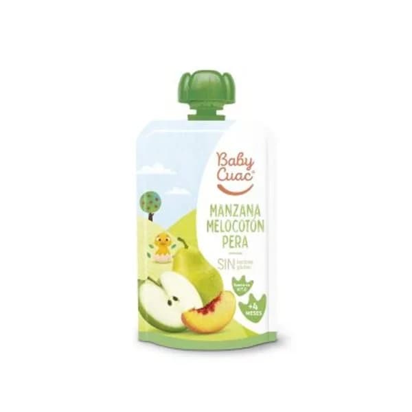 Papilla de manzana, melocotón y pera 120 g - 0.12 kg - Imagen del producto en Findit