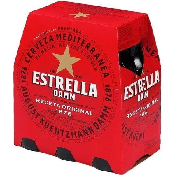 Cerveza ESTRELLA DAMM, pack botellín 6x25 cl - 1.5 l - Imagen del producto en Findit