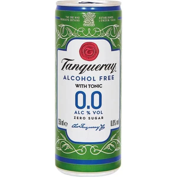 Gin&Tonic 0,0 London dry Tanqueray sin alcohol lata 250 ml. - 0.25 l - Imagen del producto en Findit