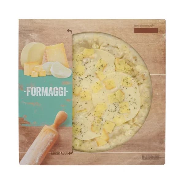 Pizza Formaggi Hacendado 4 quesos - 0.4 kg - Imagen del producto en Findit