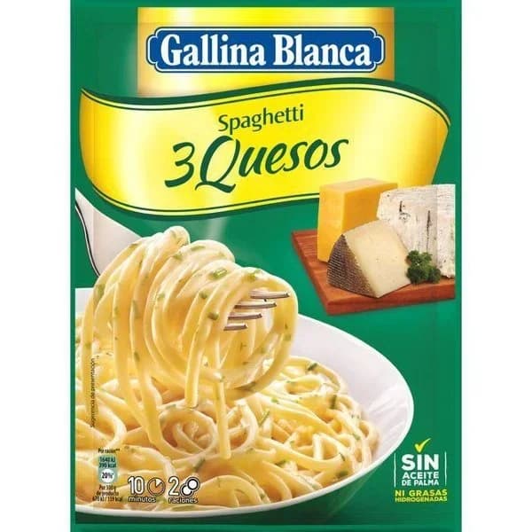 Spaghetti 3 quesos GALLINA BLANCA, sobre 175 g - 0.18 kg - Imagen del producto en Findit