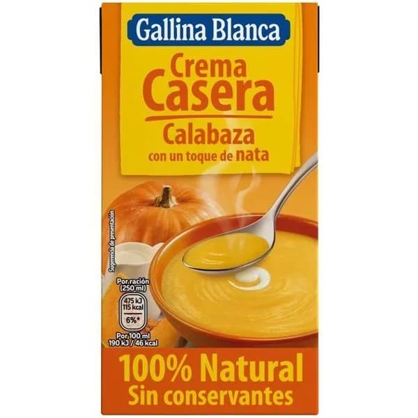 Crema de calabaza GALLINA BLANCA, brik 500 ml - 0.5 l - Imagen del producto en Findit