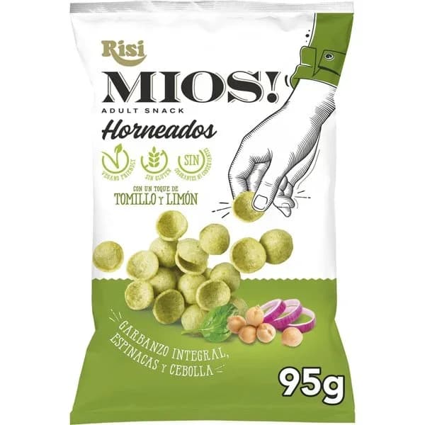Aperitivo de maíz sabor tomillo y limón Risi Mios! sin gluten 95 g. - 0.1 kg - Imagen del producto en Findit