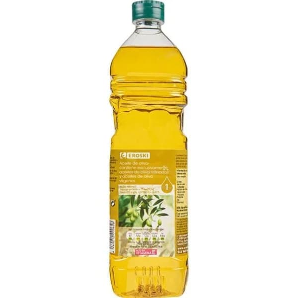 Aceite de oliva 1º EROSKI, botella 1 litro - 1 l - Imagen del producto en Findit