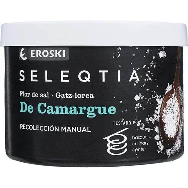 Flor de sal EROSKI SELEQTIA, lata 125 g - 0.12 kg - Imagen del producto en Findit