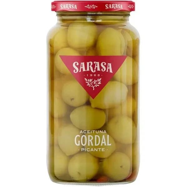 Aceituna gordal picante SARASA, frasco 500 g - 1 ud - Imagen del producto en Findit