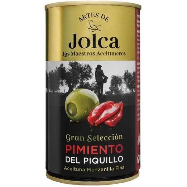Aceitunas rellenas de pimiento del piquillo JOLCA, lata 150 g - 0.15 kg - Imagen del producto en Findit