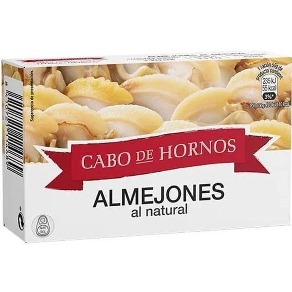 Almejones al natural CABO DE HORNOS, lata 111 g - 1 ud - Imagen del producto en Findit