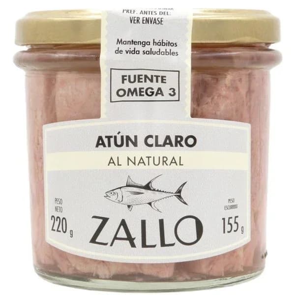 Atún claro al natural ZALLO, frasco 155 g - 1 ud - Imagen del producto en Findit