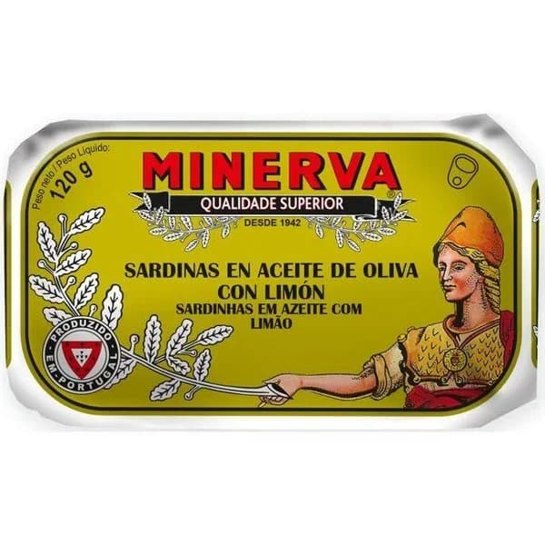 Sardinas al limón MINERVA, lata 120 g - 0.09 kg - Imagen del producto en Findit