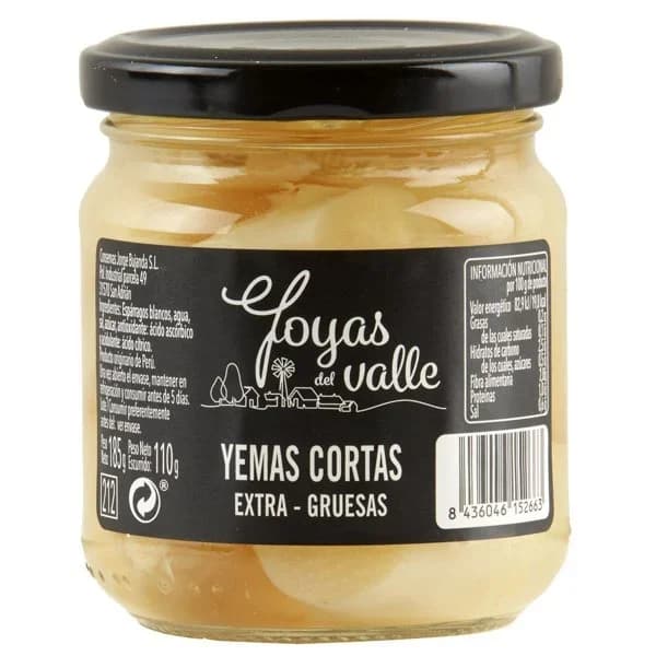 Yemas de espárrago cortas gruesas JOYAS DEL VALLE, frasco 110 g - 0.11 kg - Imagen del producto en Findit